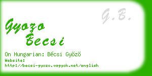 gyozo becsi business card